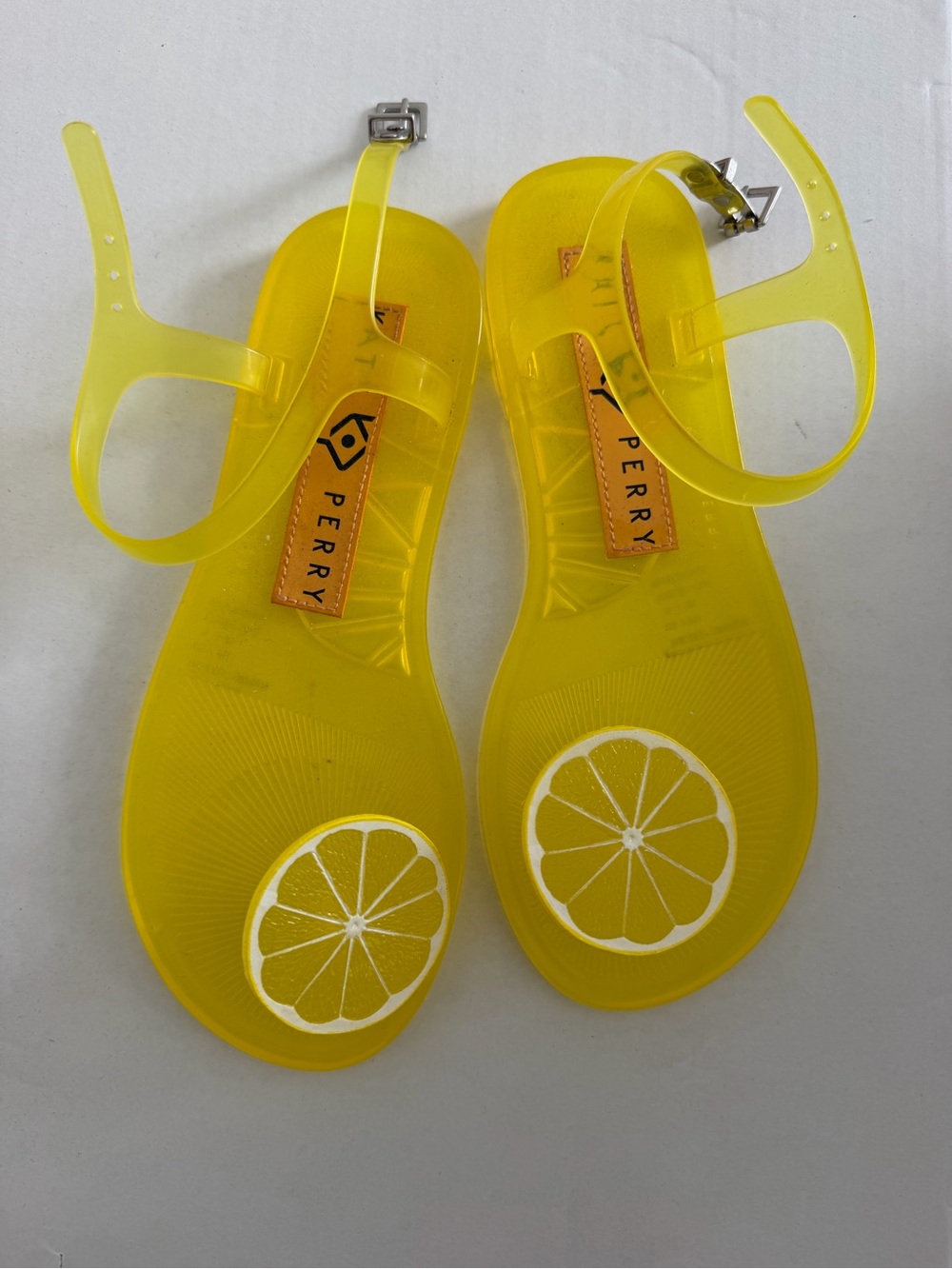 Katy Perry Collections Yellow Jelly Sandal with Lemon Motif